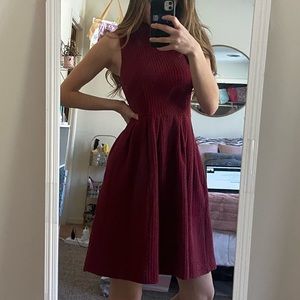 Garnet high neck dress in perfect condition!